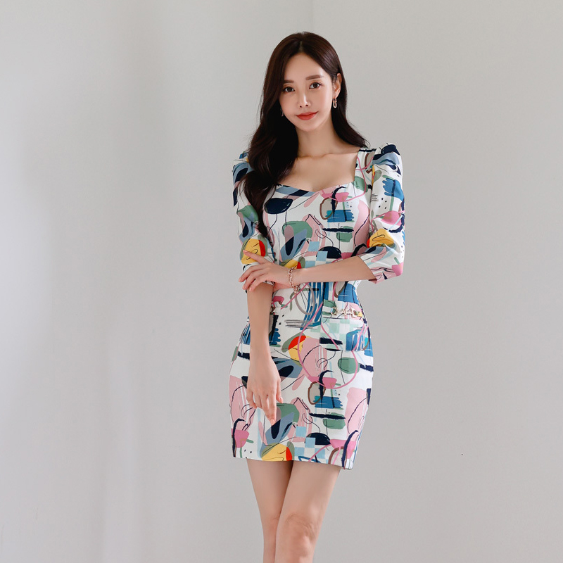 Autumn and winter sweet T-back fashion Korean style dress