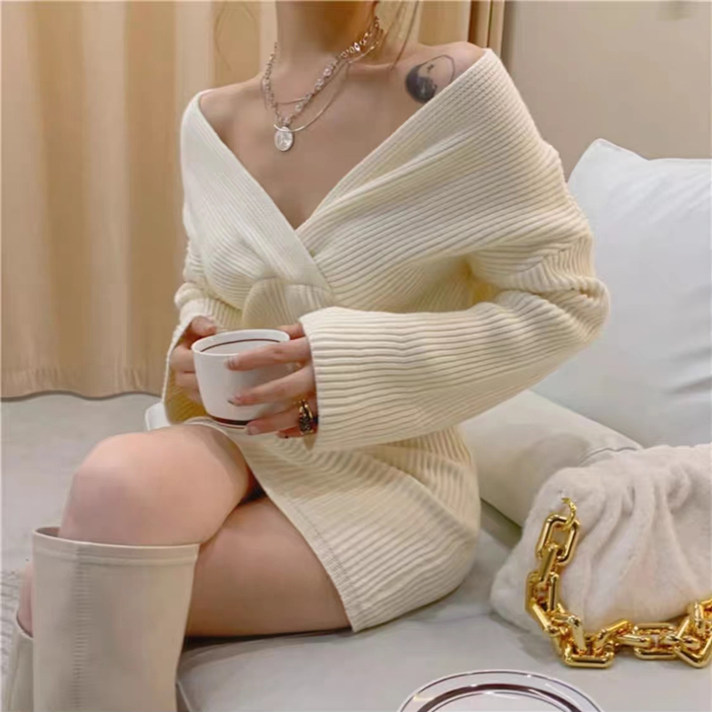 Package hip sweater Korean style dress
