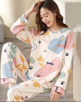 Spring and autumn cartoon pajamas 2pcs set for women