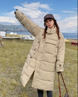 Korean style fashion coat loose long cotton coat for women