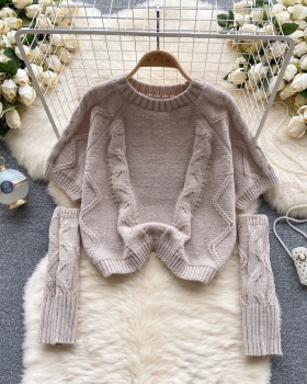 Niche pullover short tops twist autumn and winter sweater