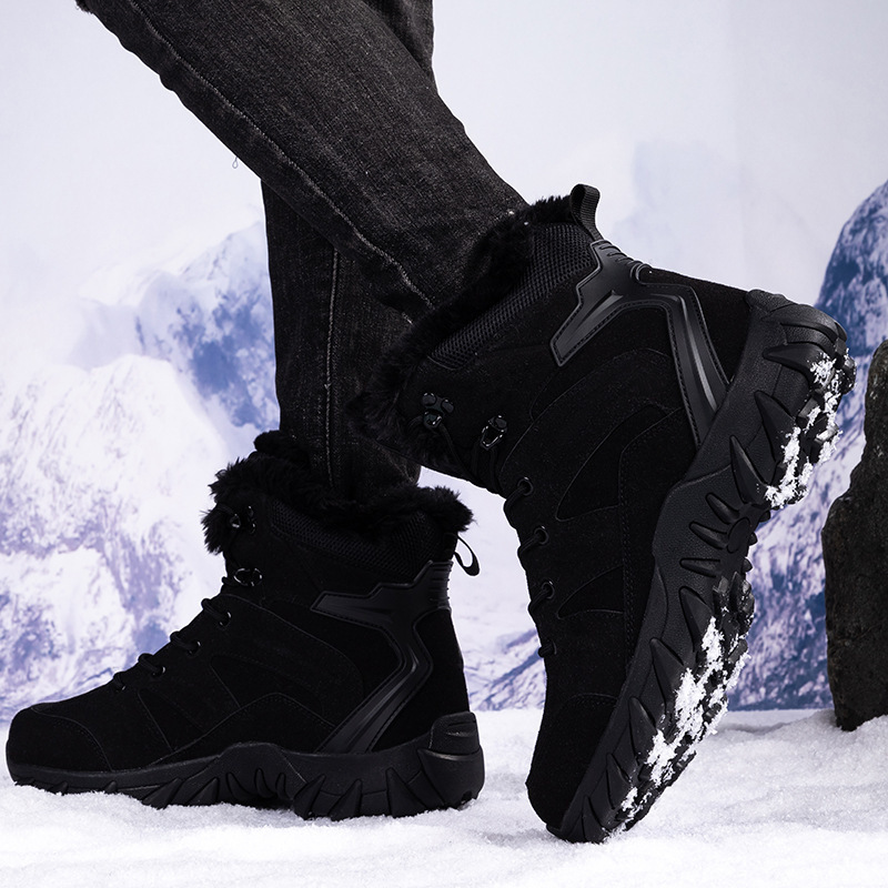 Plus velvet high-heeled boots outdoor sports snow boots