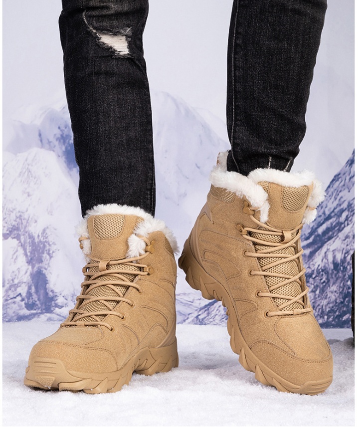 Plus velvet high-heeled boots outdoor sports snow boots