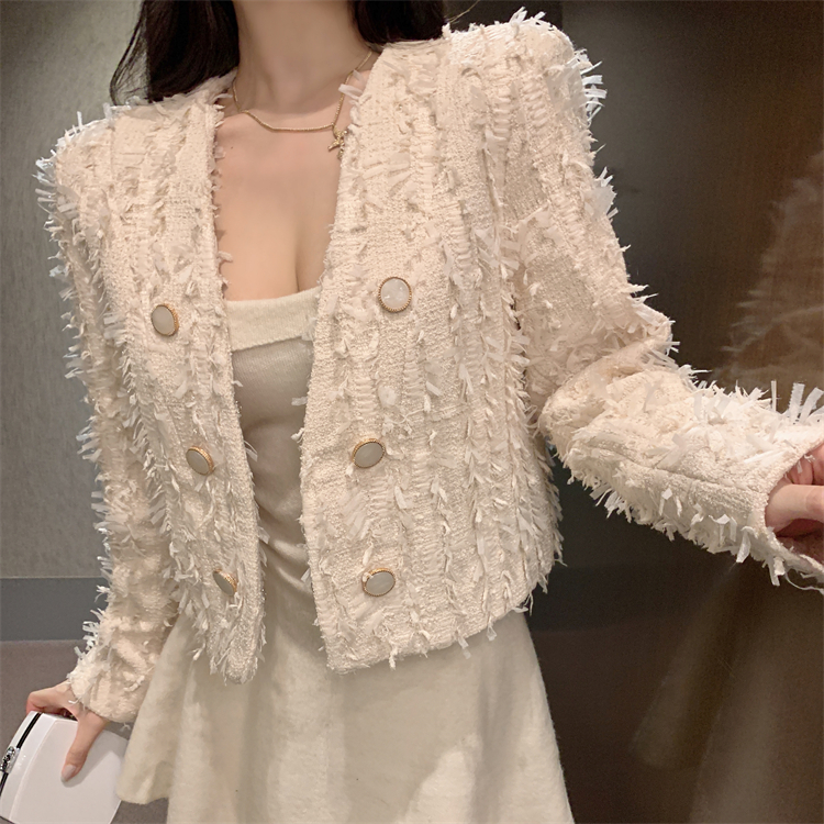 Fashion and elegant France style jacket tassels tops