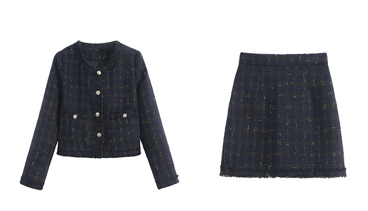 Fashion skirt autumn and winter coat 2pcs set for women