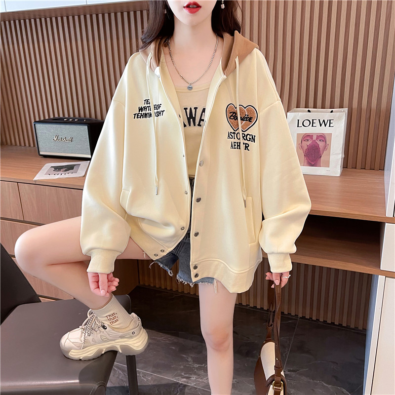 Complex Korean style cardigan spring and autumn coat for women