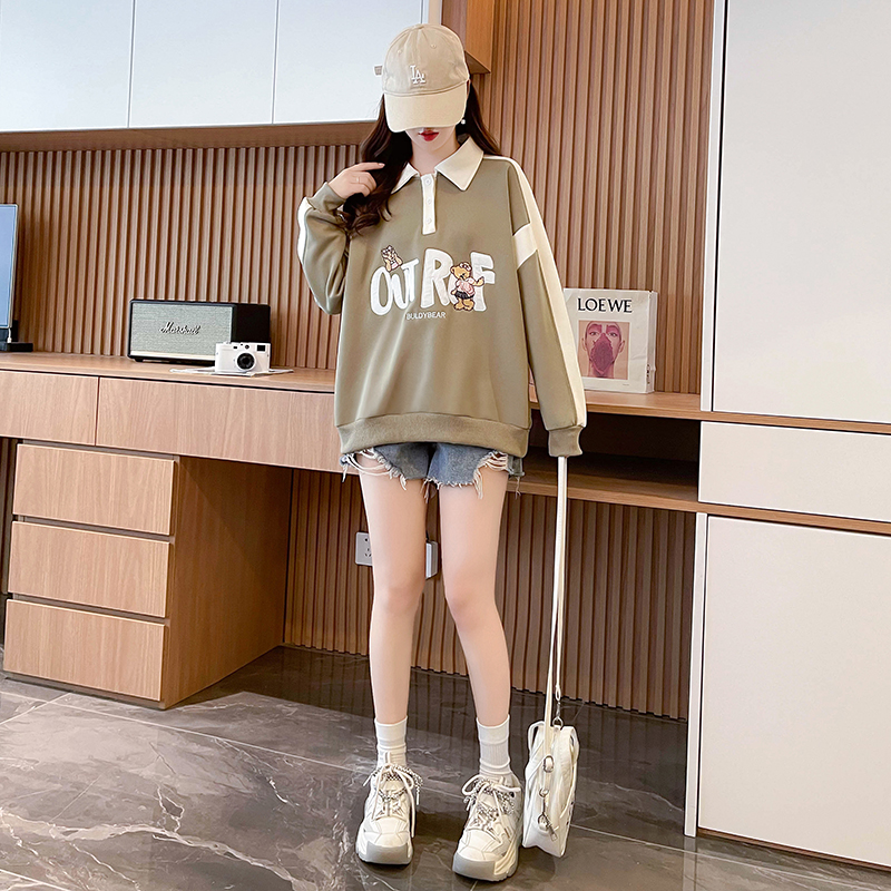 Autumn and winter tops cotton hoodie for women