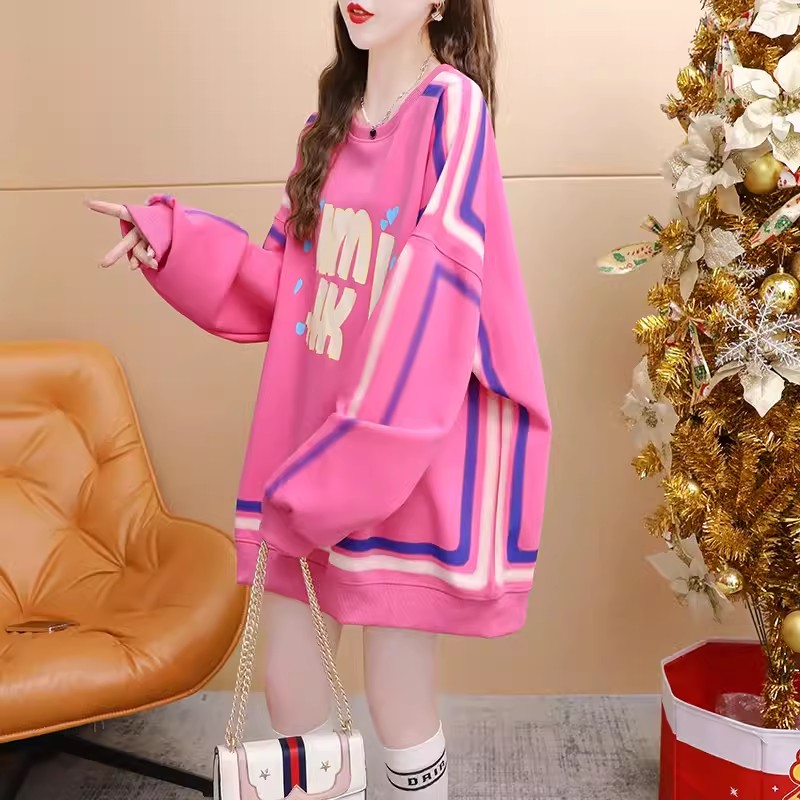 Korean style large yard cotton hoodie for women