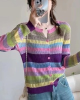 Niche knitted cardigan colors slim coat for women