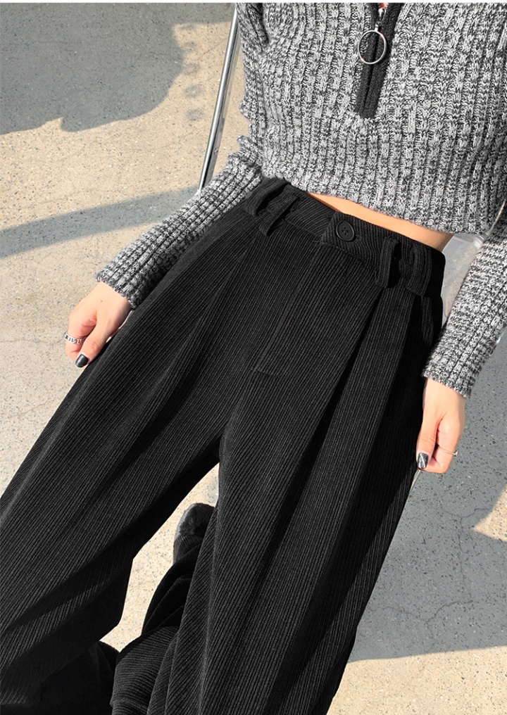 Autumn corduroy wide leg pants slim casual pants