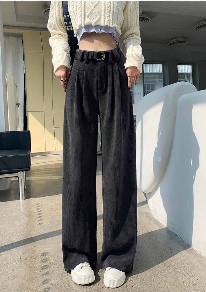 Autumn corduroy wide leg pants slim casual pants