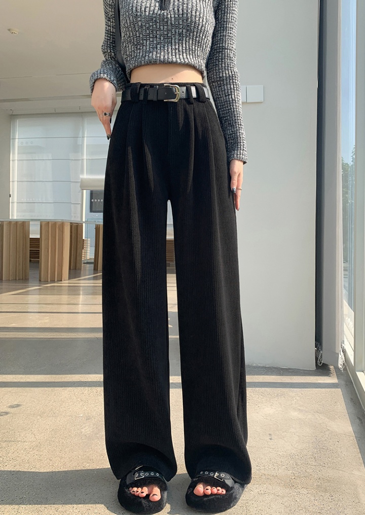 Corduroy casual pants velveteen wide leg pants for women