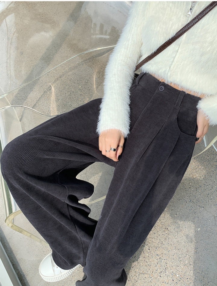 High waist drape wide leg pants straight pants for women