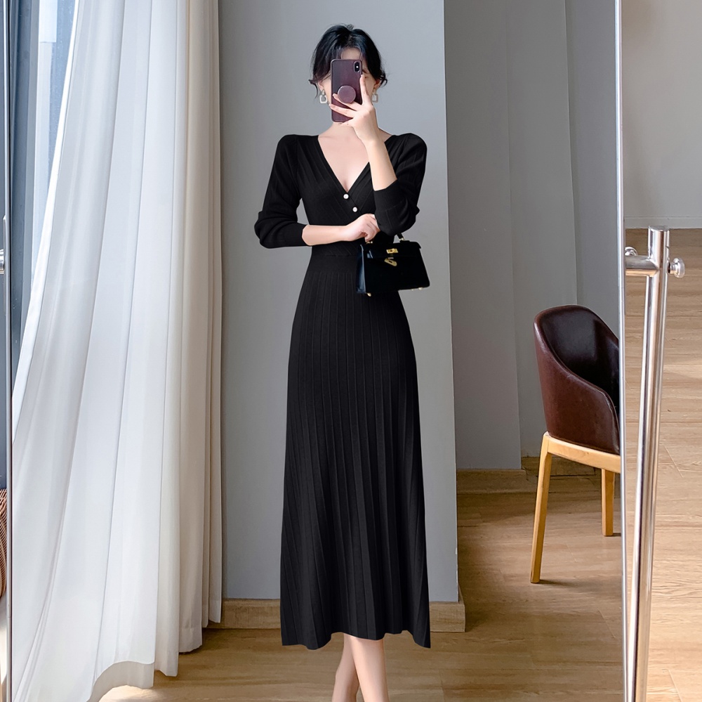 Large yard autumn and winter bottoming dress