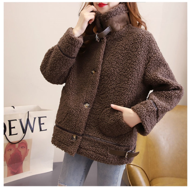 Thick all-match loose tops thermal large yard coat for women