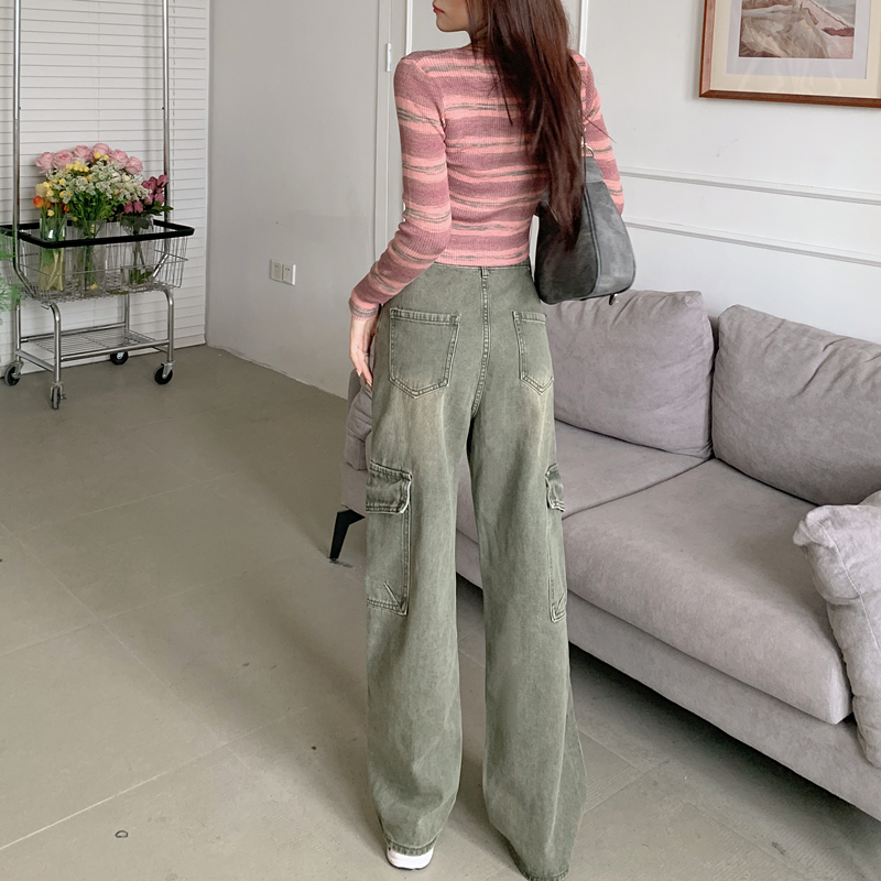All-match loose slim straight work clothing for women