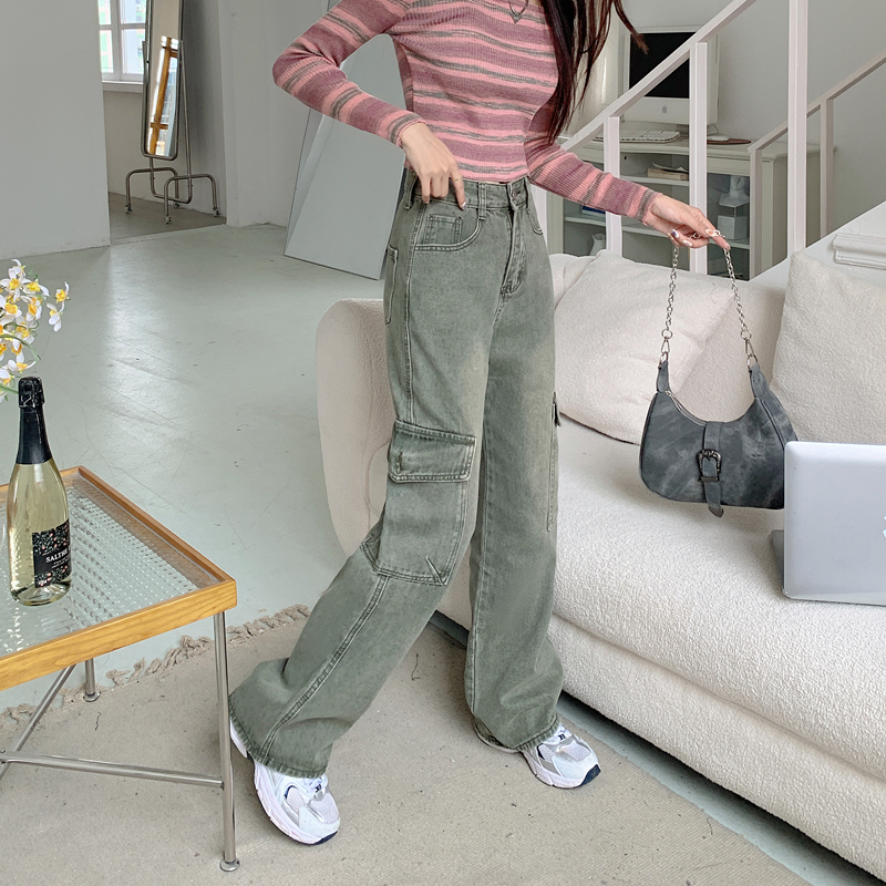 All-match loose slim straight work clothing for women