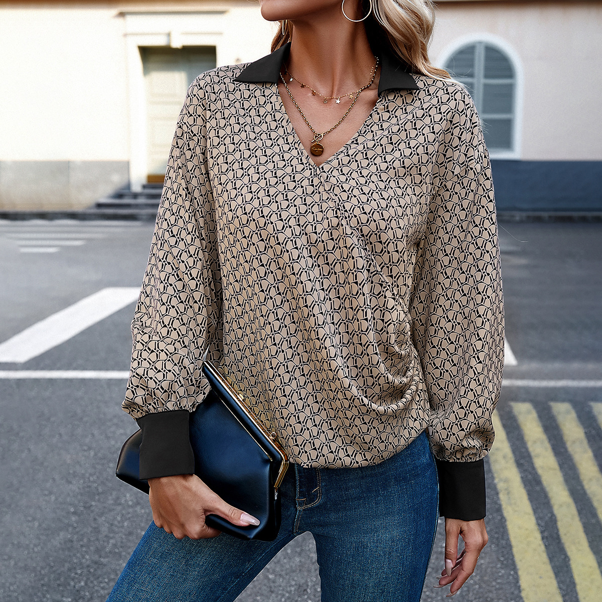 Long sleeve autumn and winter Casual tops for women