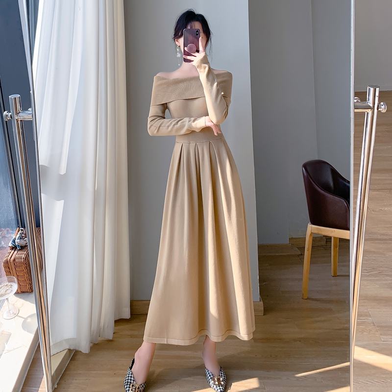 France style temperament dress slim long dress for women
