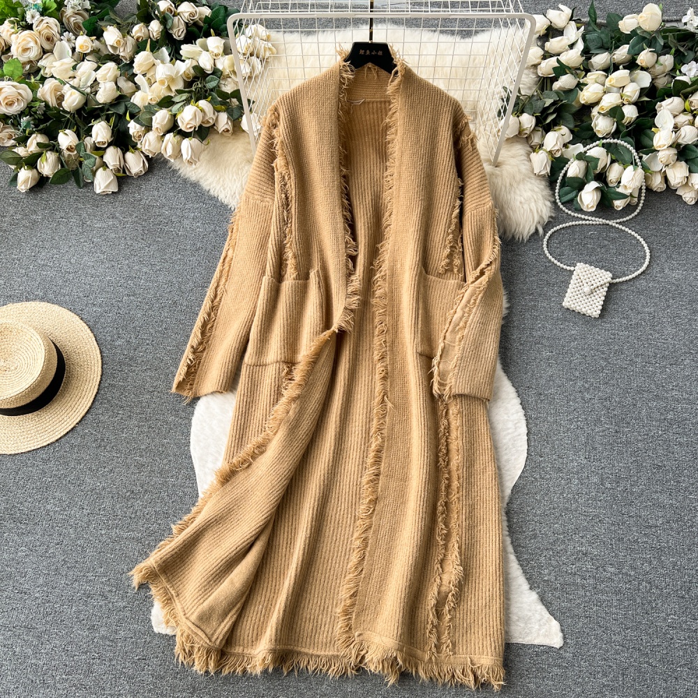 Autumn and winter long shawl lazy sweater for women