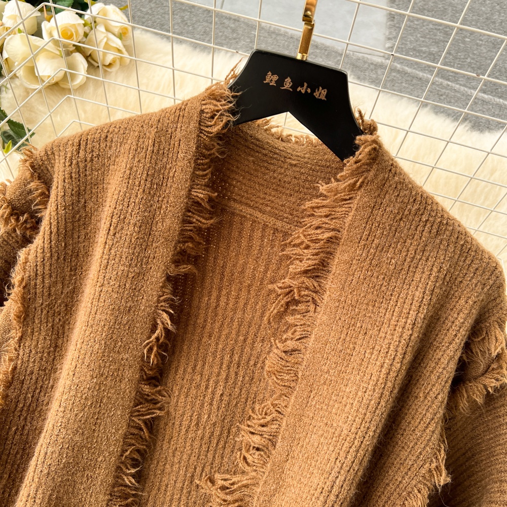 Autumn and winter long shawl lazy sweater for women