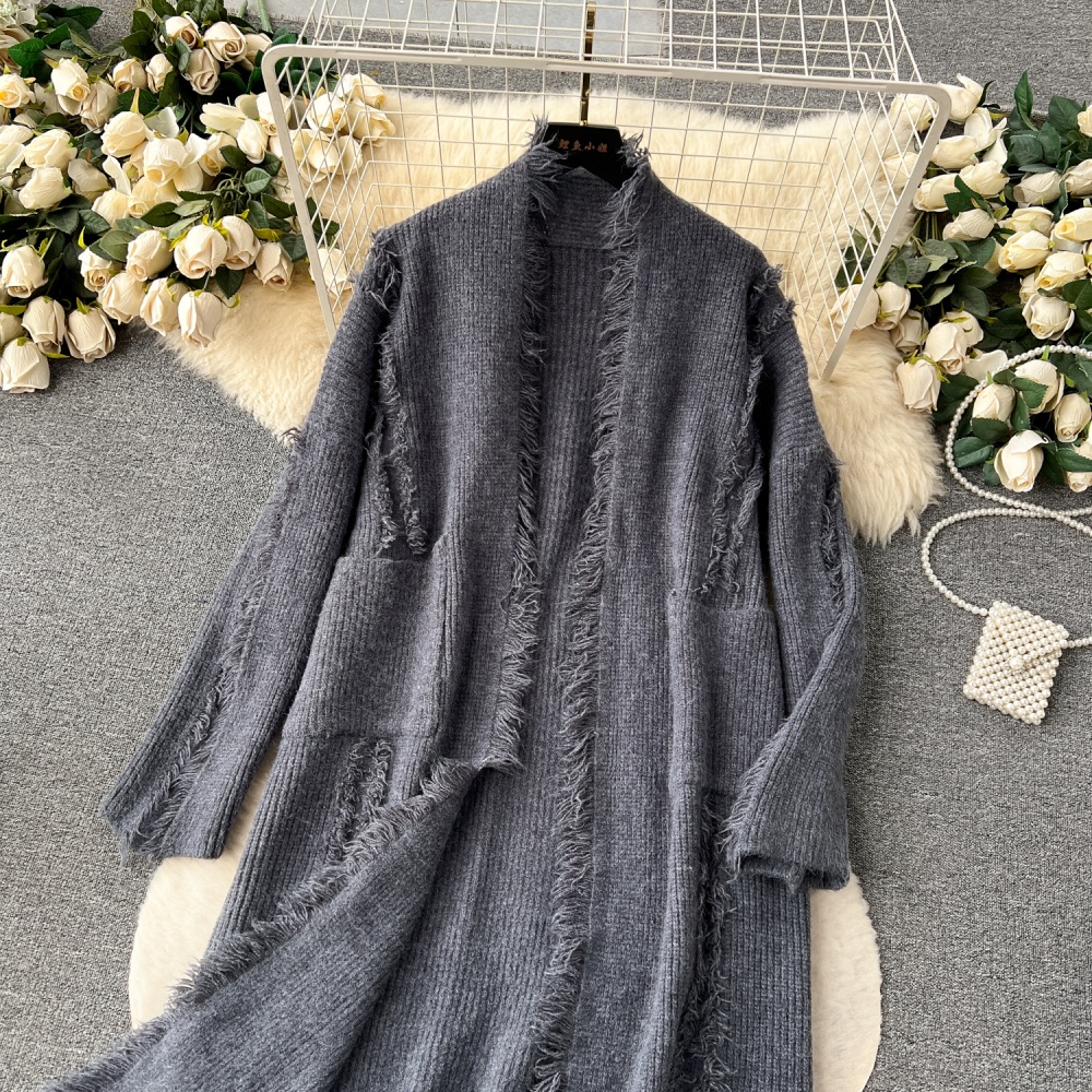 Autumn and winter long shawl lazy sweater for women