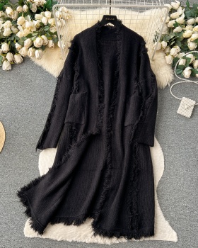 Autumn and winter long shawl lazy sweater for women