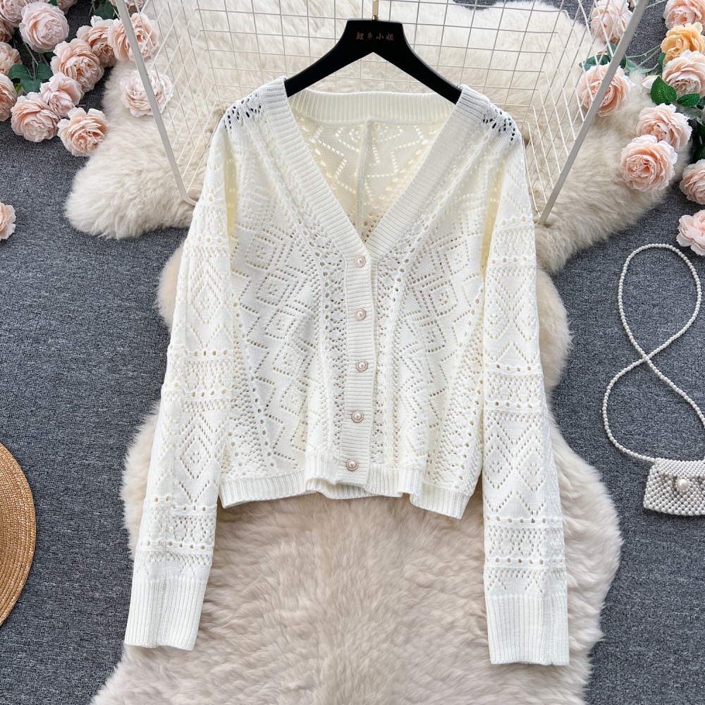 Autumn tops knitted cardigan 2pcs set for women