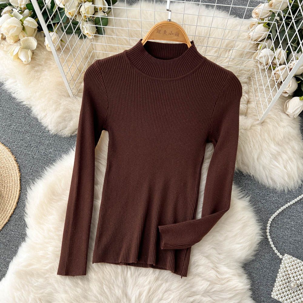 Slim sweater long sleeve coat 2pcs set for women