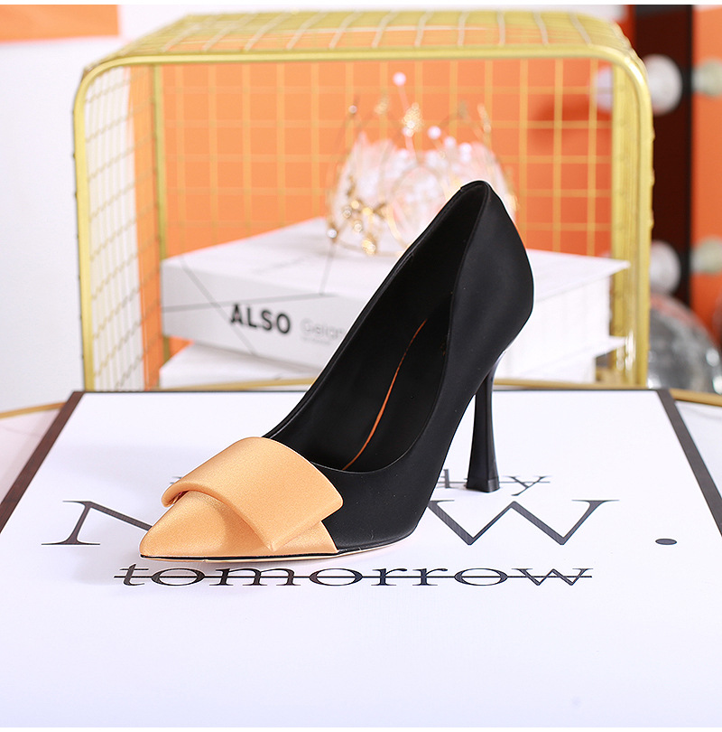 Low mixed colors banquet shoes fashion pointed stilettos