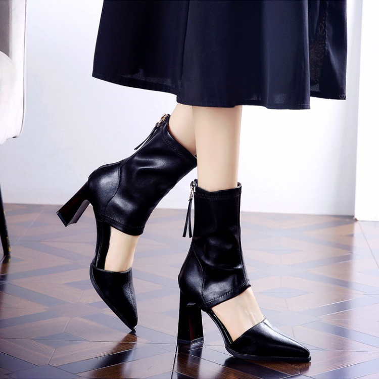 Pointed boots fine-root summer boots for women