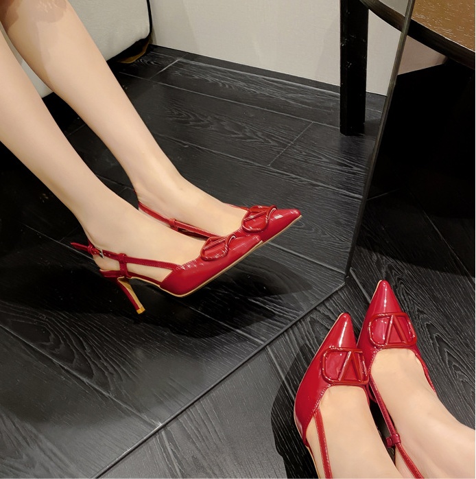 France style pointed sandals fine-root high-heeled shoes