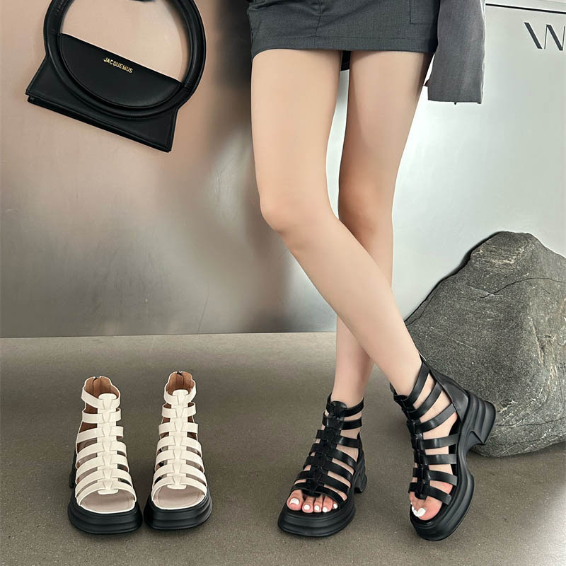 High-heeled thick crust shoes thick sandals for women