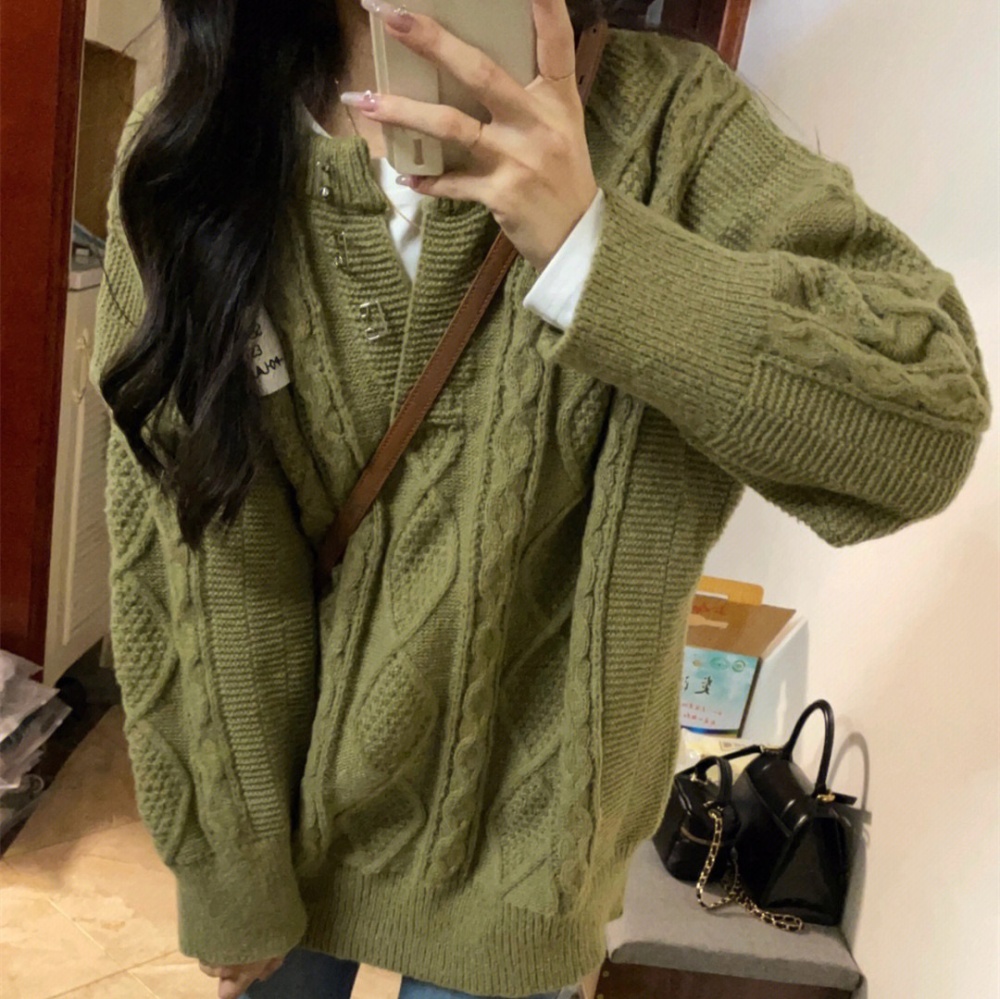 Large yard long sweater autumn and winter tops
