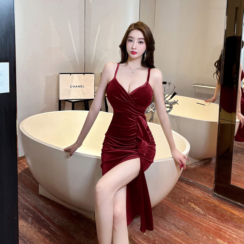 Ladies package hip dress sexy formal dress for women