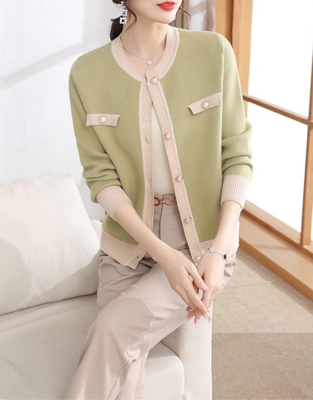 Temperament tops spring and autumn cardigan for women