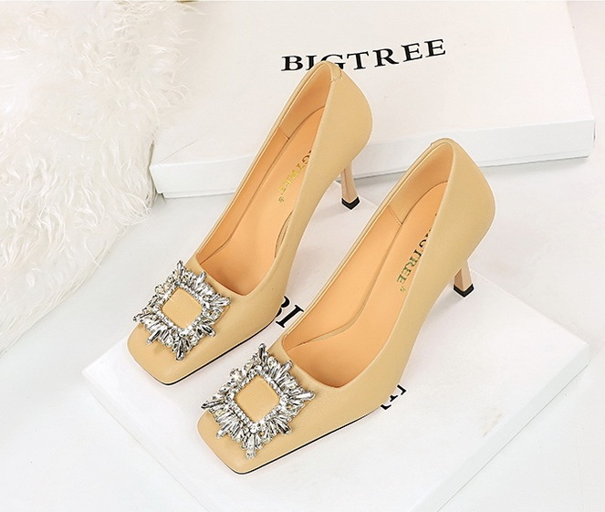Rhinestone buckle shoes high-heeled high-heeled shoes for women