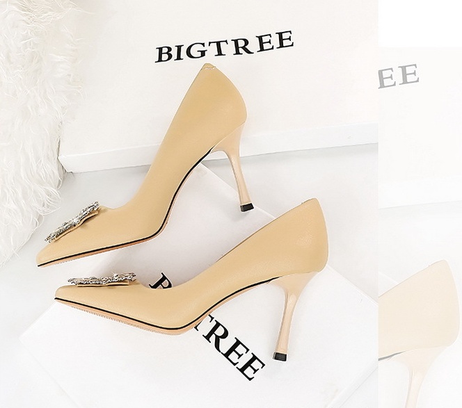 Rhinestone buckle shoes high-heeled high-heeled shoes for women