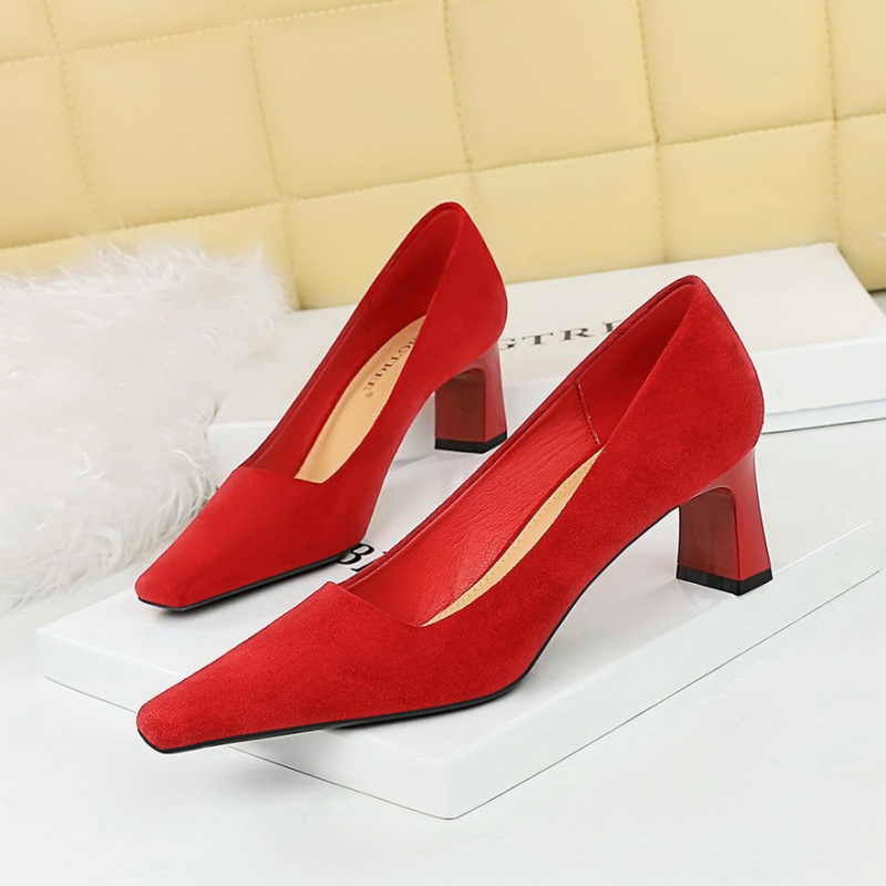 Low Korean style profession broadcloth simple shoes for women