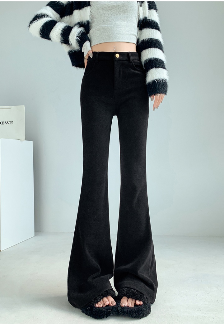 Drape flare pants slim wide leg pants for women