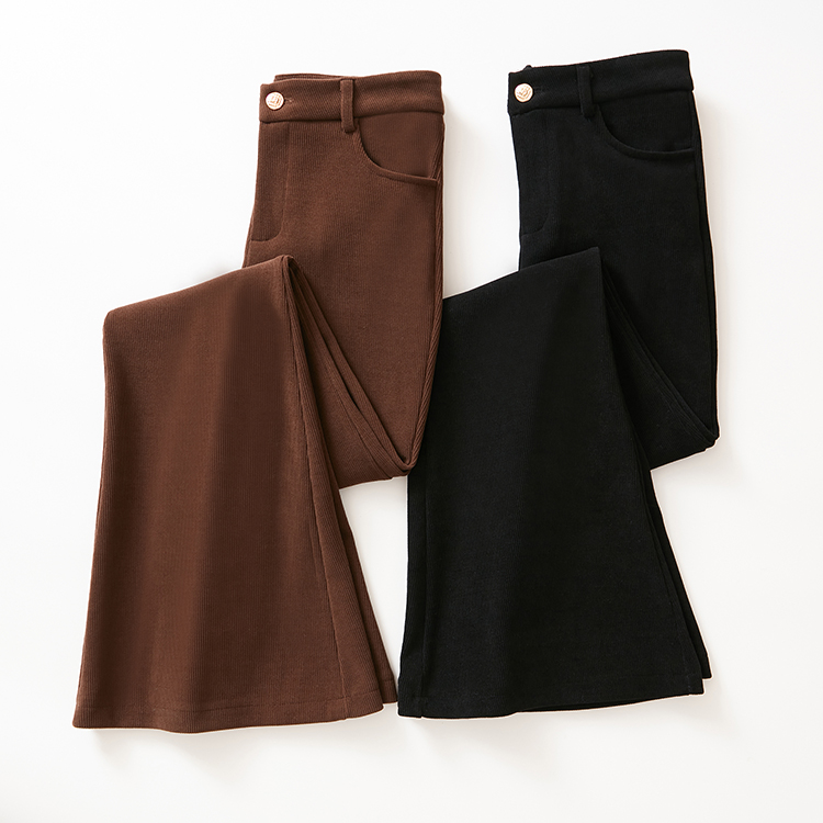 Drape flare pants slim wide leg pants for women