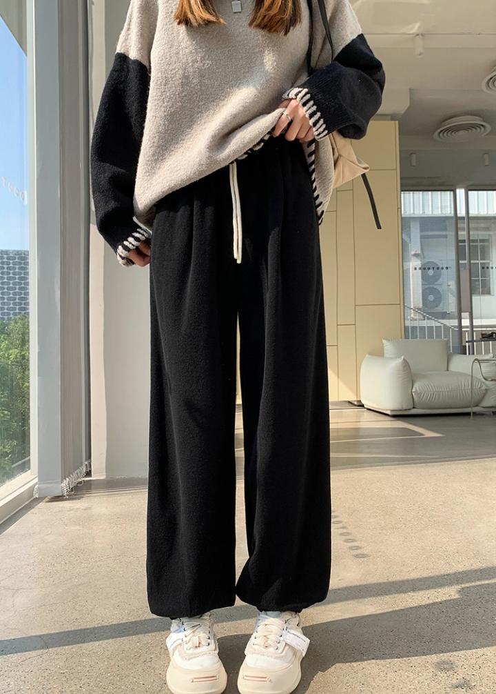 Retro sweatpants lazy wide leg pants for women