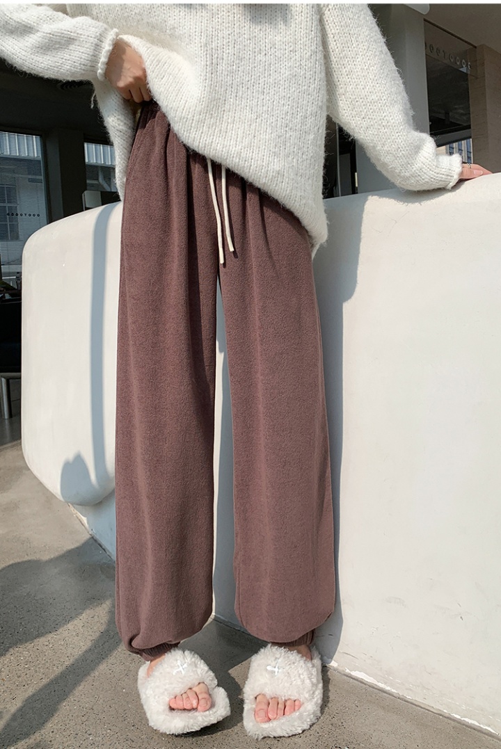 Retro sweatpants lazy wide leg pants for women