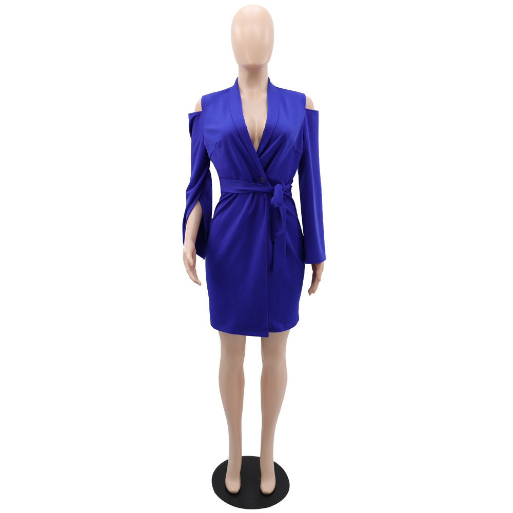 Pinched waist business suit European style dress