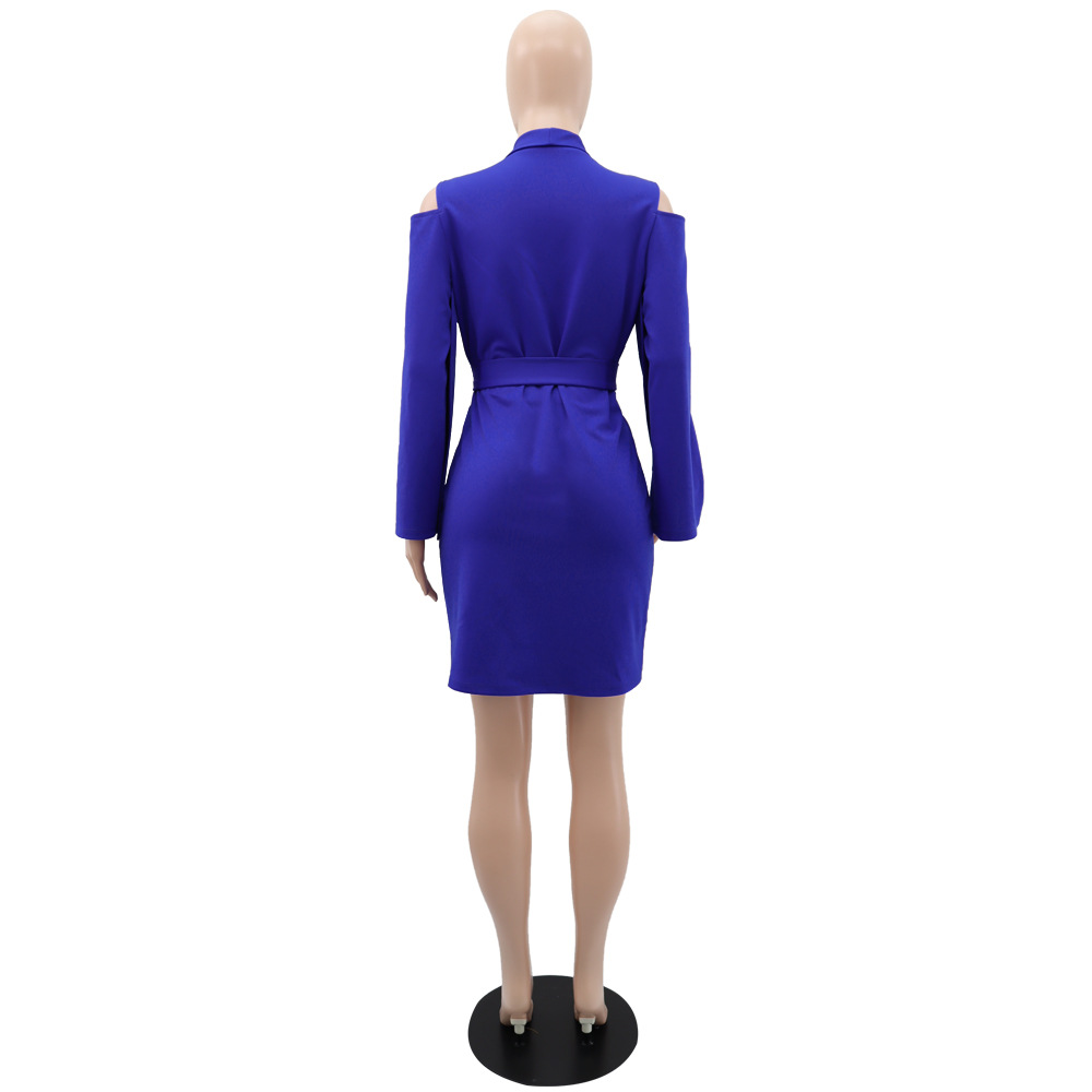 Pinched waist business suit European style dress