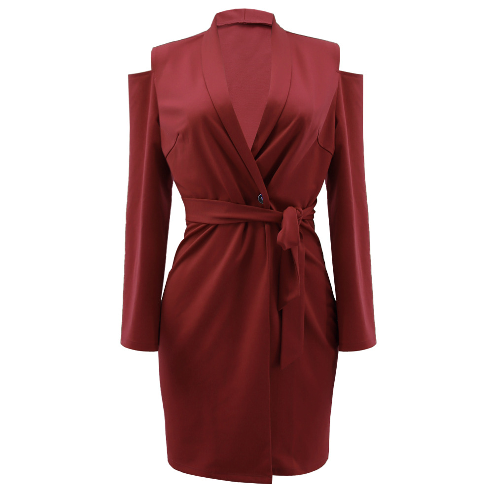 Pinched waist business suit European style dress