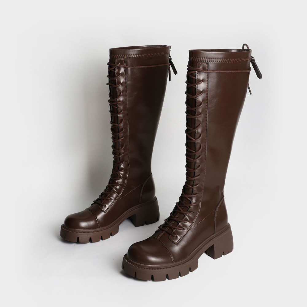 Casual all-match pure long tube winter women's boots