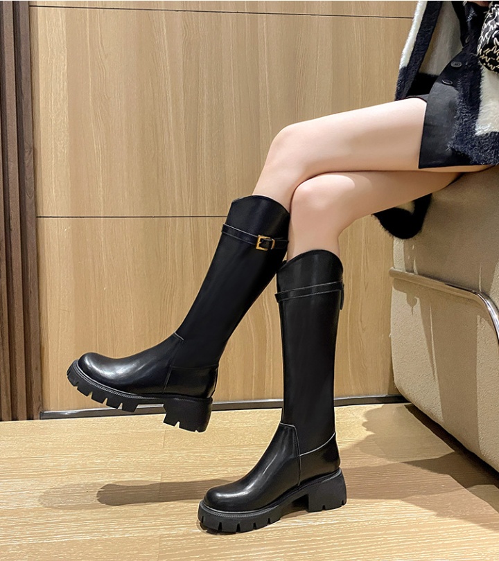 Fashion cozy all-match thick crust women's boots
