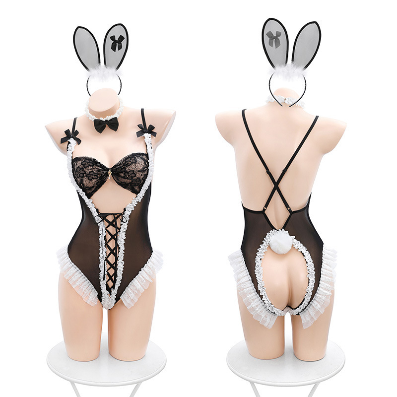 Bandage bunnies adult lace sexy open crotch Sexy underwear