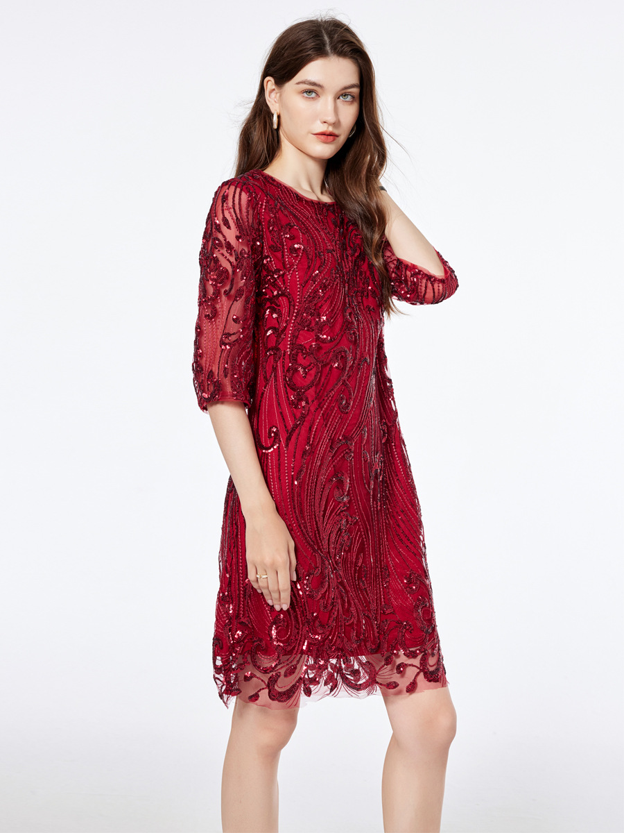 Fat large yard embroidered fashion catwalk dress for women